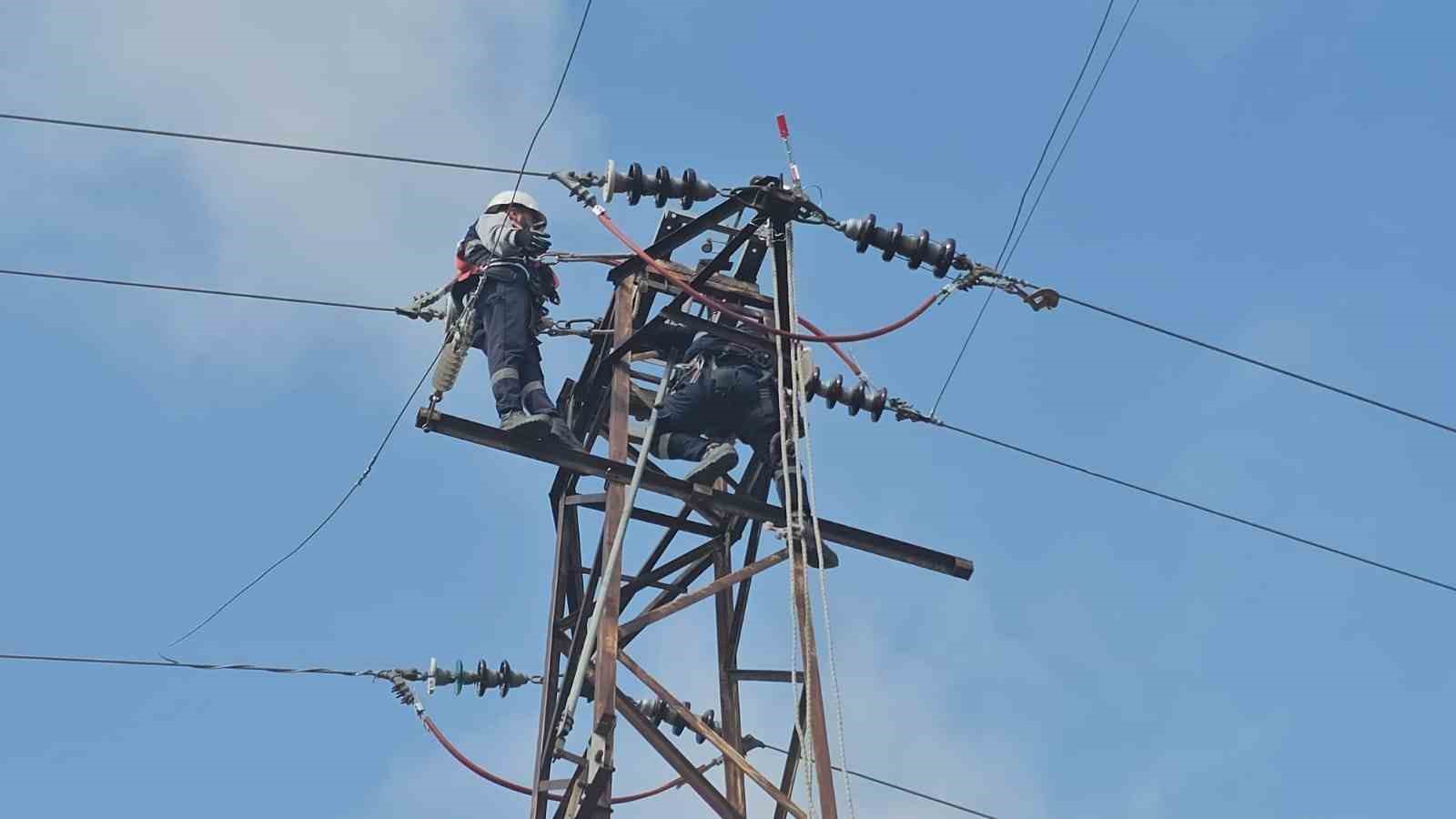 Kış öncesi enerji nakil hatlarında bakım ve onarım çalışması
