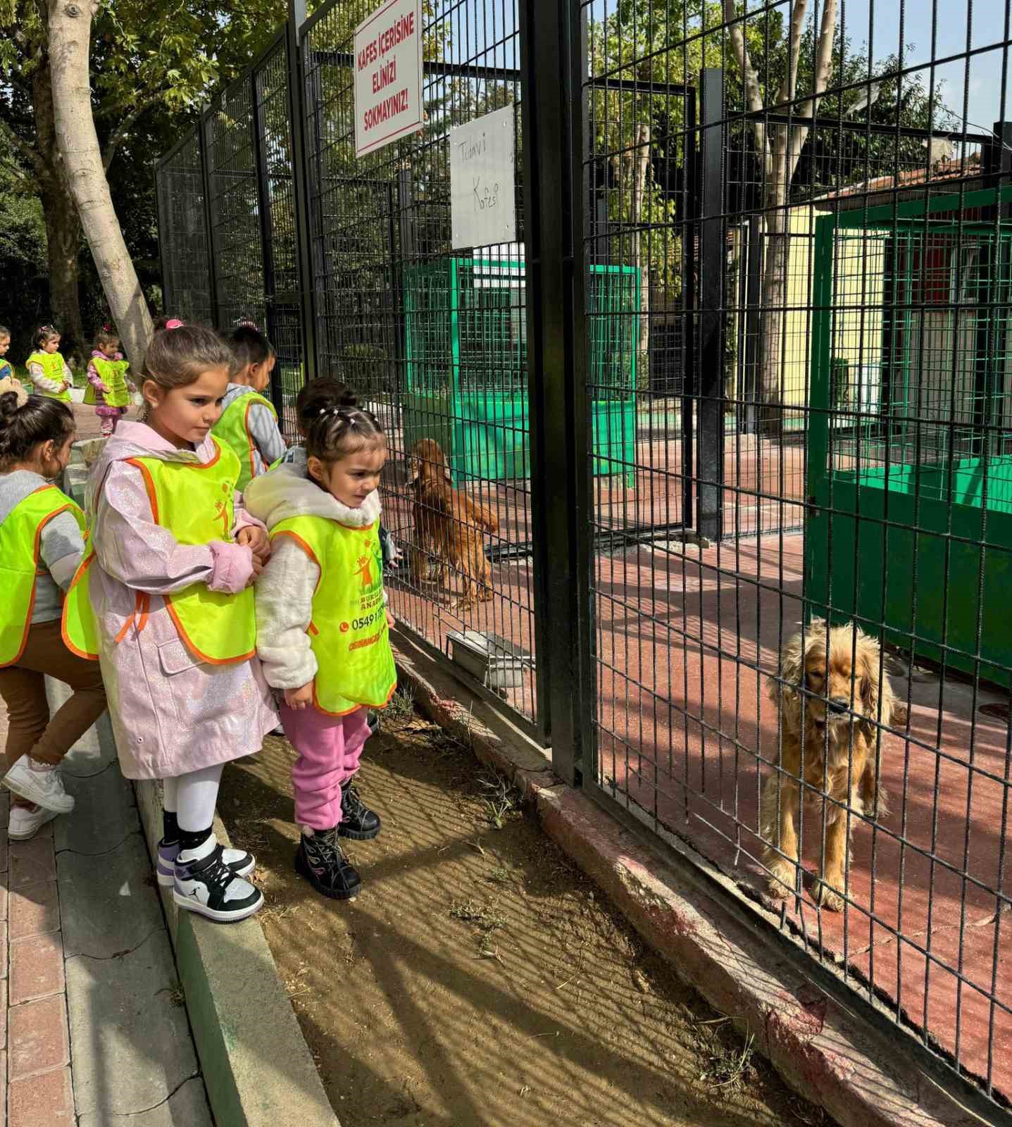 Küçük hayvanseverlerden can dostlarına ziyaret
