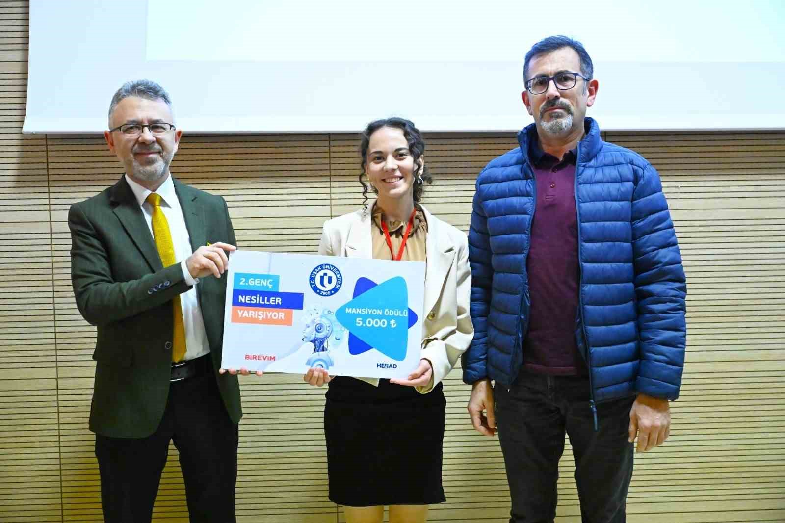 Uşak Üniversitesi ’2. Genç Nesiller Yarışıyor’ proje yarışmasında ödüller sahiplerini buldu
