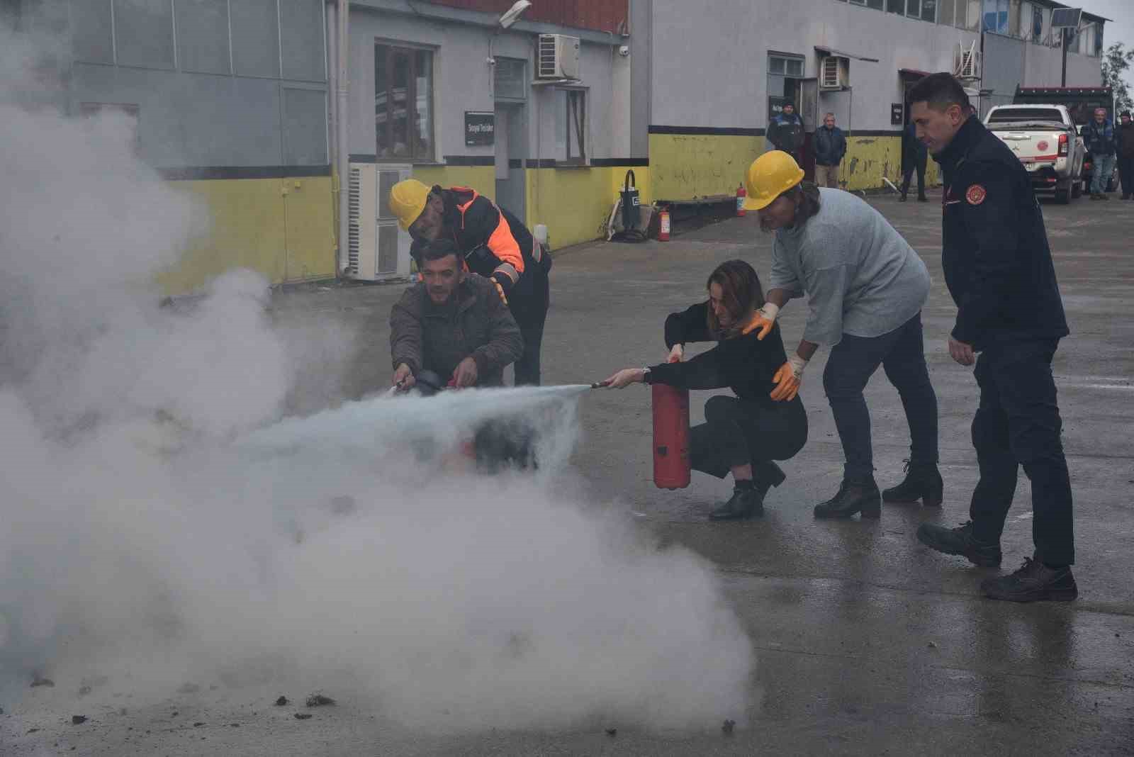 Atakum Belediyesi’nde yangın tatbikatı
