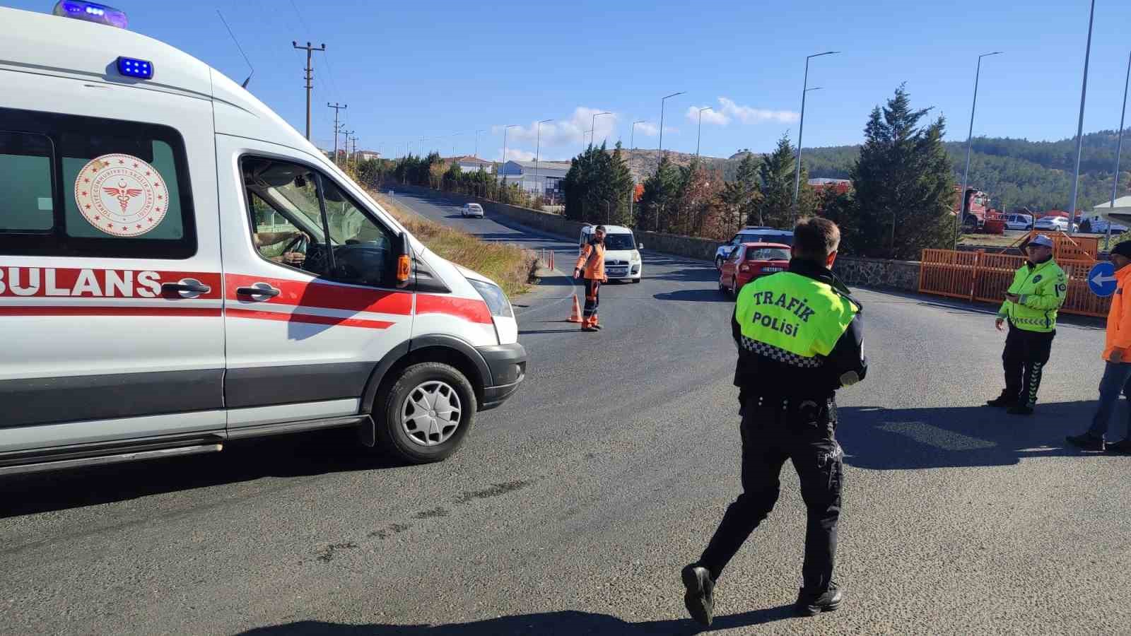 Keşan’daki kazada sürücü kask sayesinde kazayı hafif sıyrıklarla atlattı
