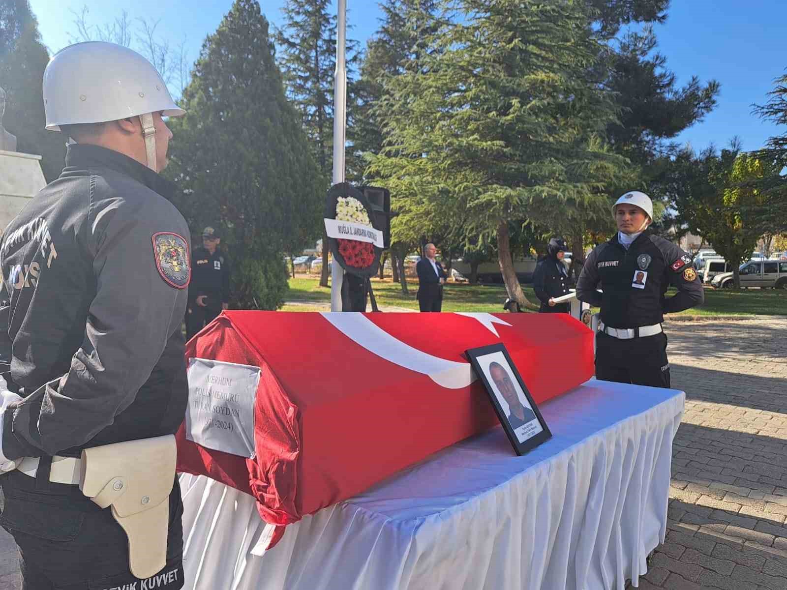 Muğla’da hayatını kaybeden polis memuru için tören düzenlendi
