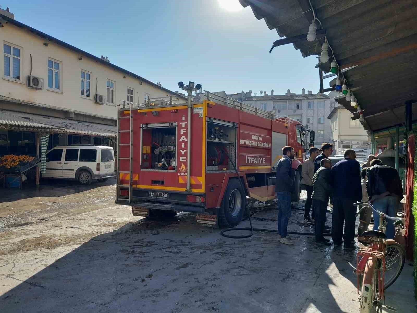 Konya’da iş yerinde çıkan yangın korkuttu
