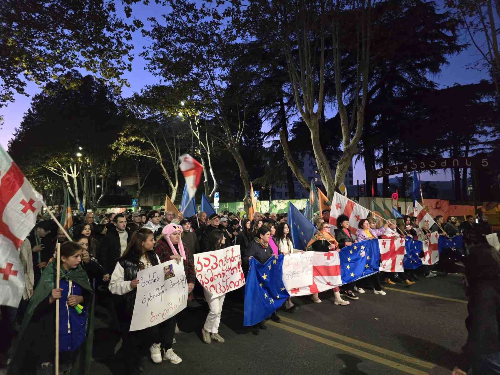 Gürcistan’da muhalefet partilerinden protesto yürüyüşü: “Yeniden seçim istiyoruz”
