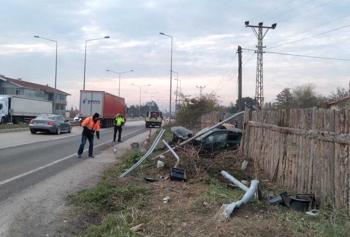 Amasya’da otomobil takla attı: 4 yaralı
