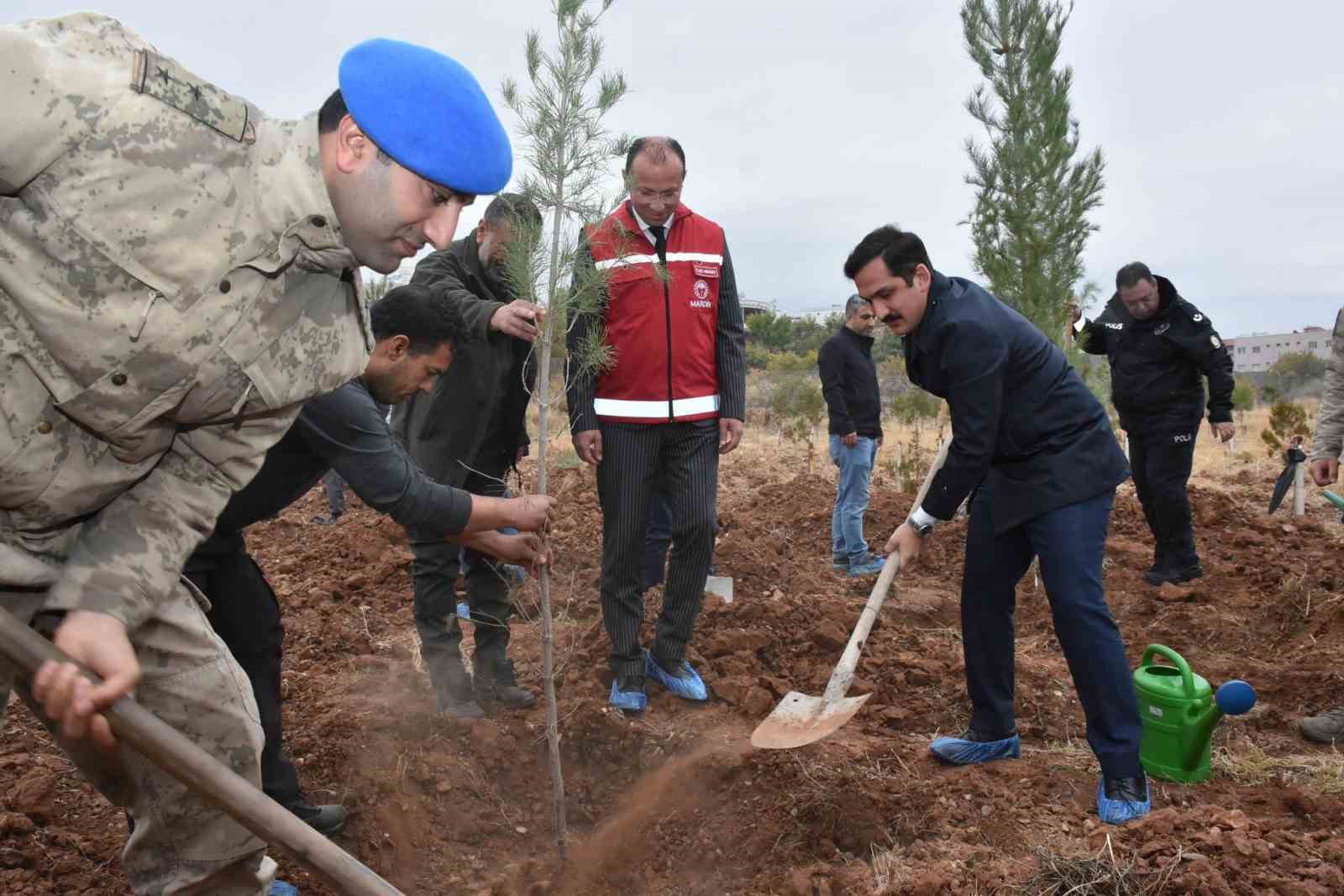 Geleceğe kök salacak fidanlar toprakla buluşturuldu
