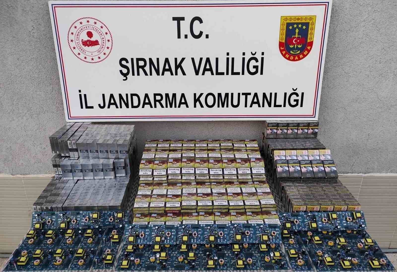 Şırnak’ta jandarma ekiplerinden kaçakçılık operasyonu
