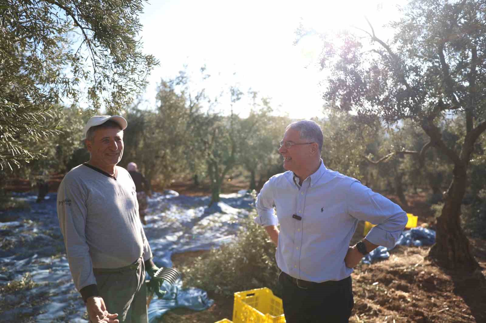 Mudanya Belediyesi zeytin üreticisinin yanında
