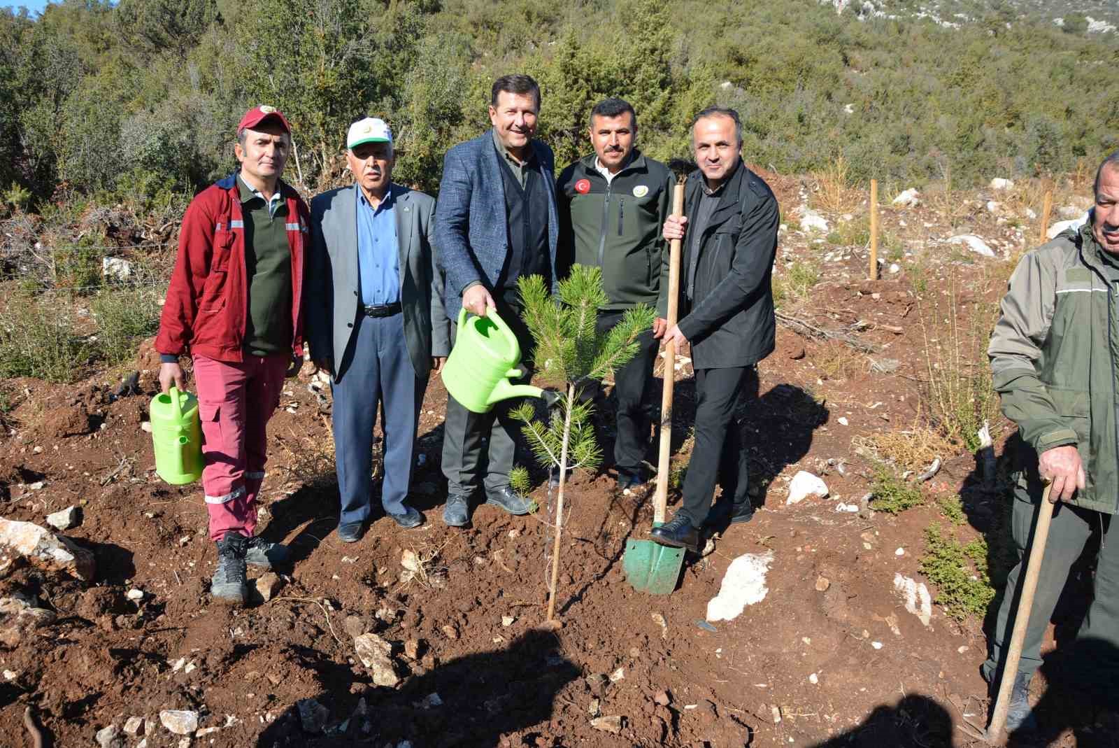 Korkuteli’nde 500 fidan toprakla buluştu
