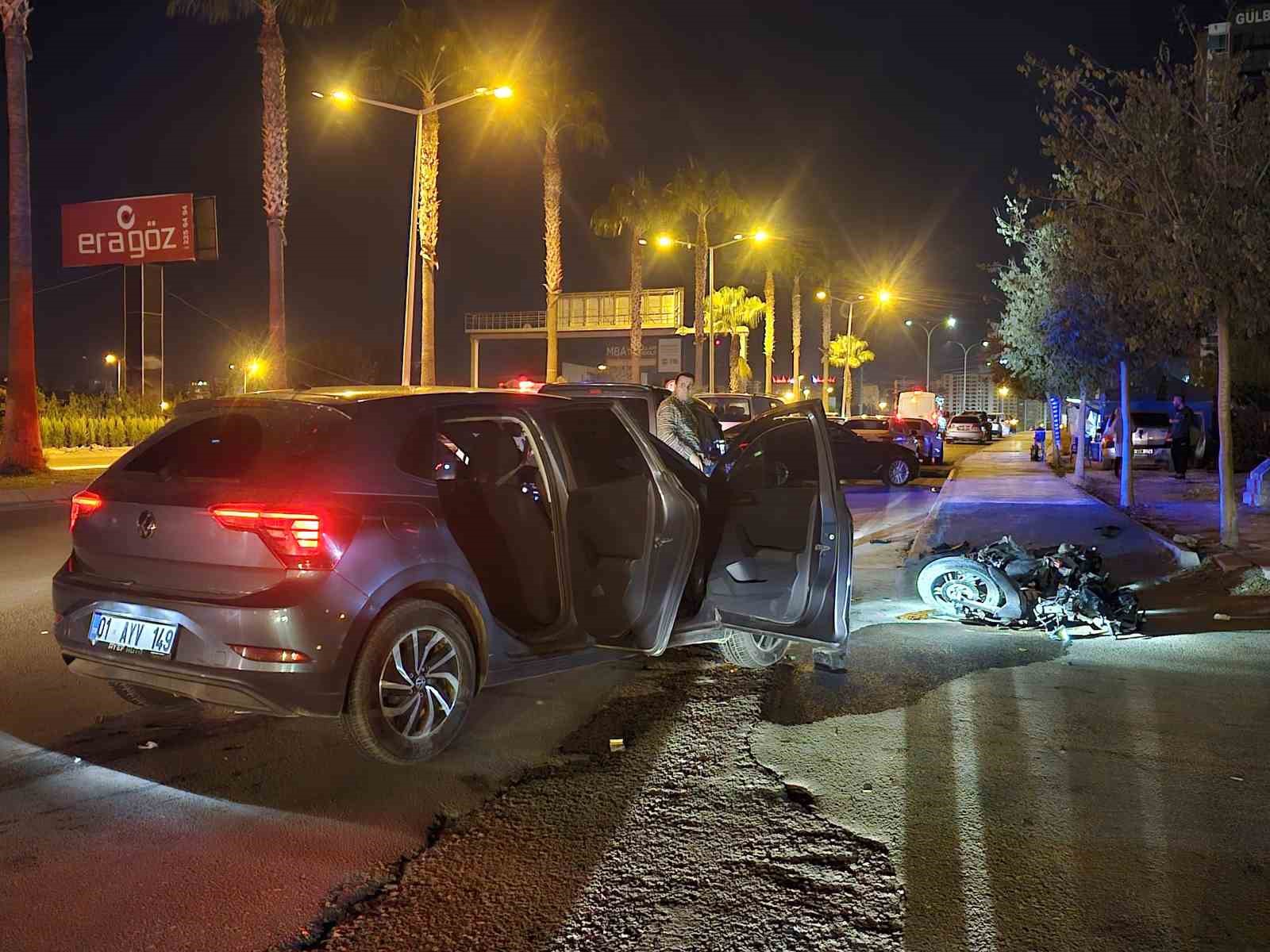 Adana’da otomobil ile motosiklet çarpıştı: 1 ölü
