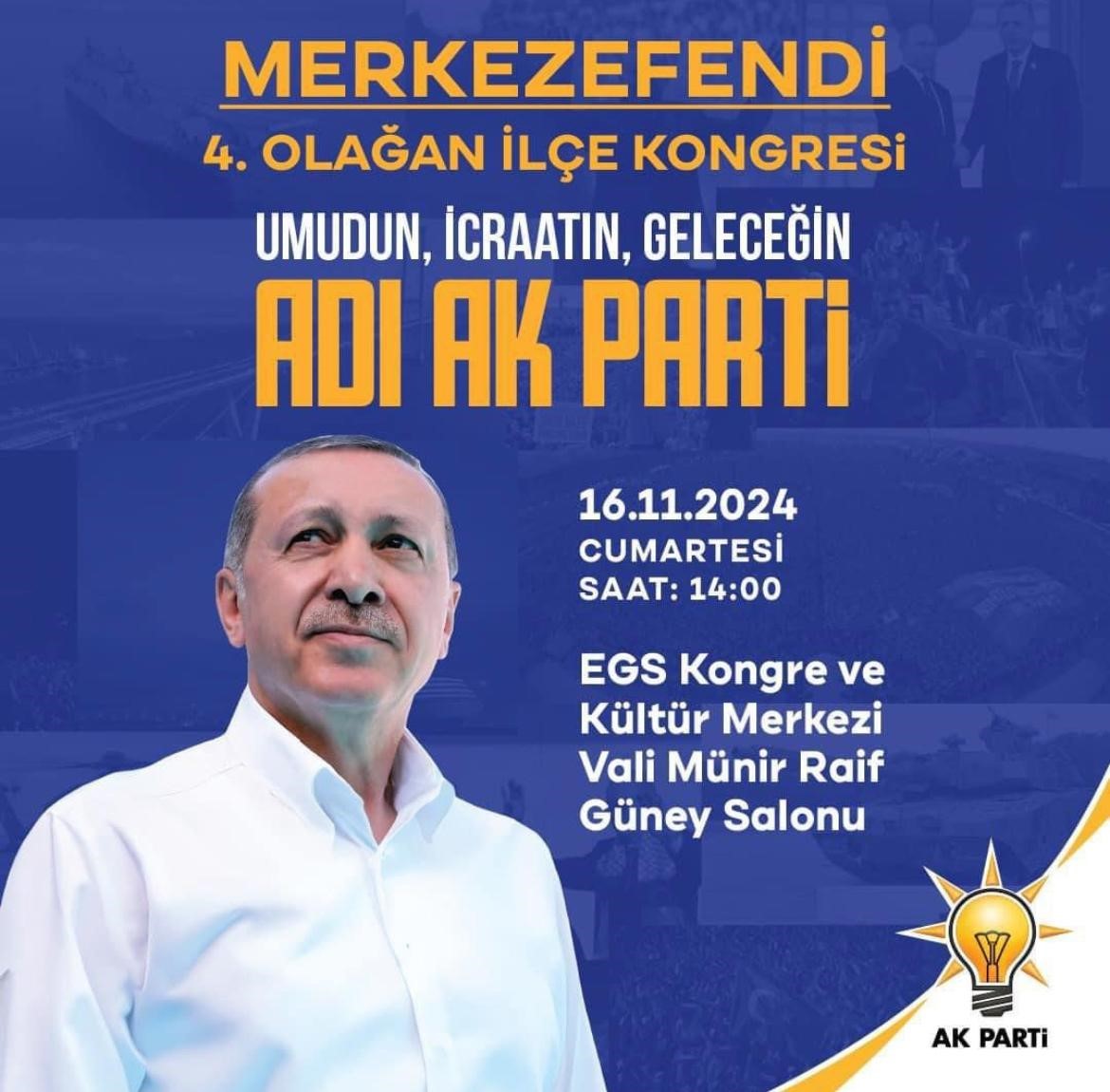 Denizli AK Parti’de ilçe kongreleri Merkezefendi ve Pamukkale ile tamamlanıyor
