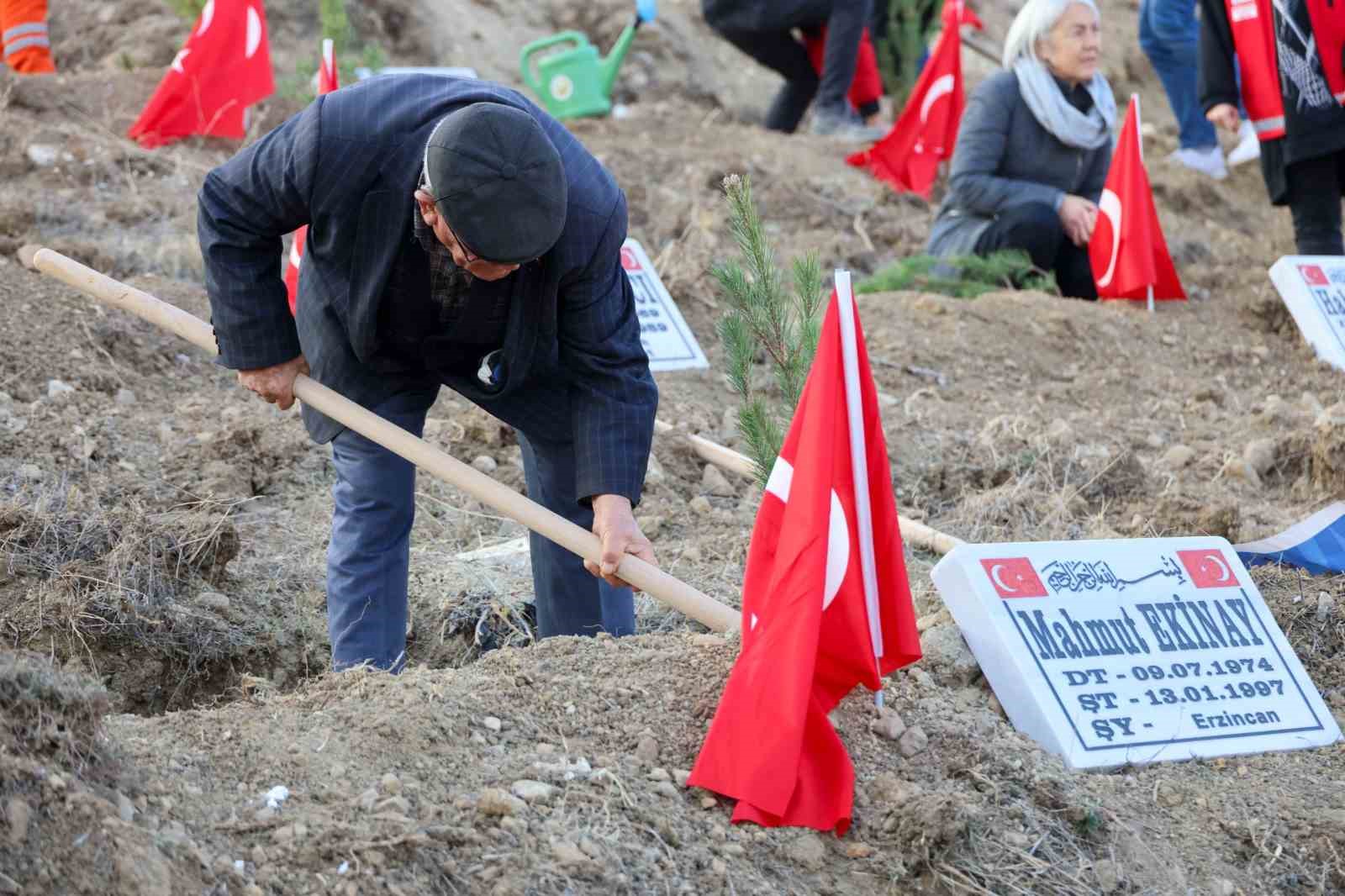 Her şehit anısına bir fidan
