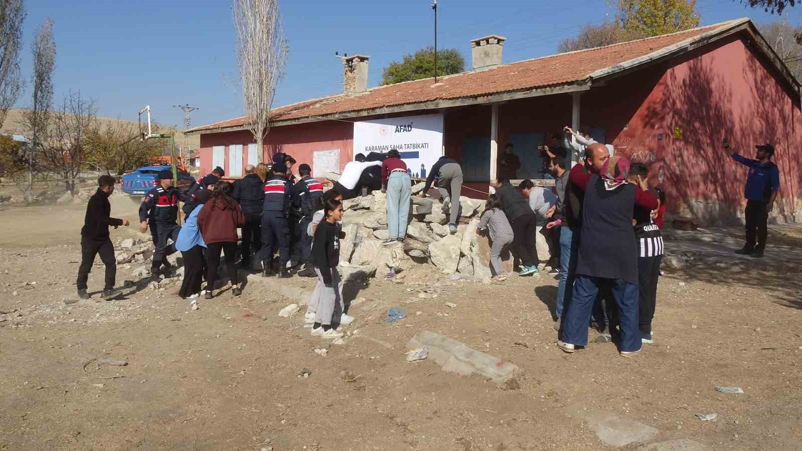 Karaman’da düzenlenen yerel saha tatbikatı gerçeğini aratmadı
