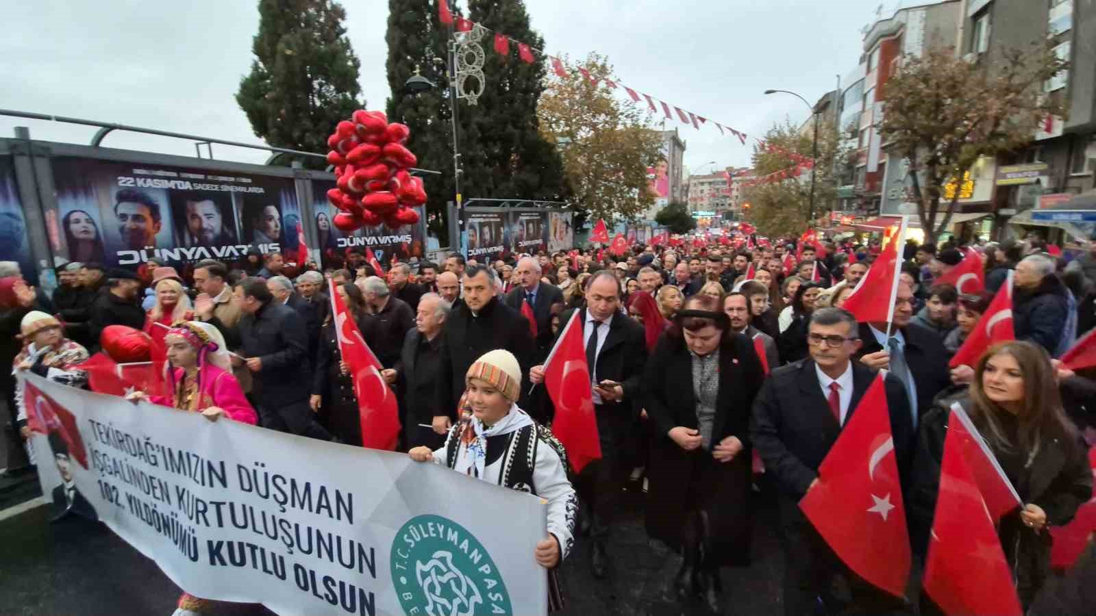 Tekirdağ’da kurtuluşun 102. yılında coşkulu yürüyüş
