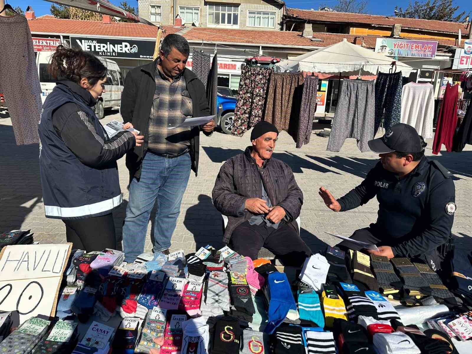 Mucur’da polis ekiplerinden ’dolandırıcılık’ bilgilendirmesi
