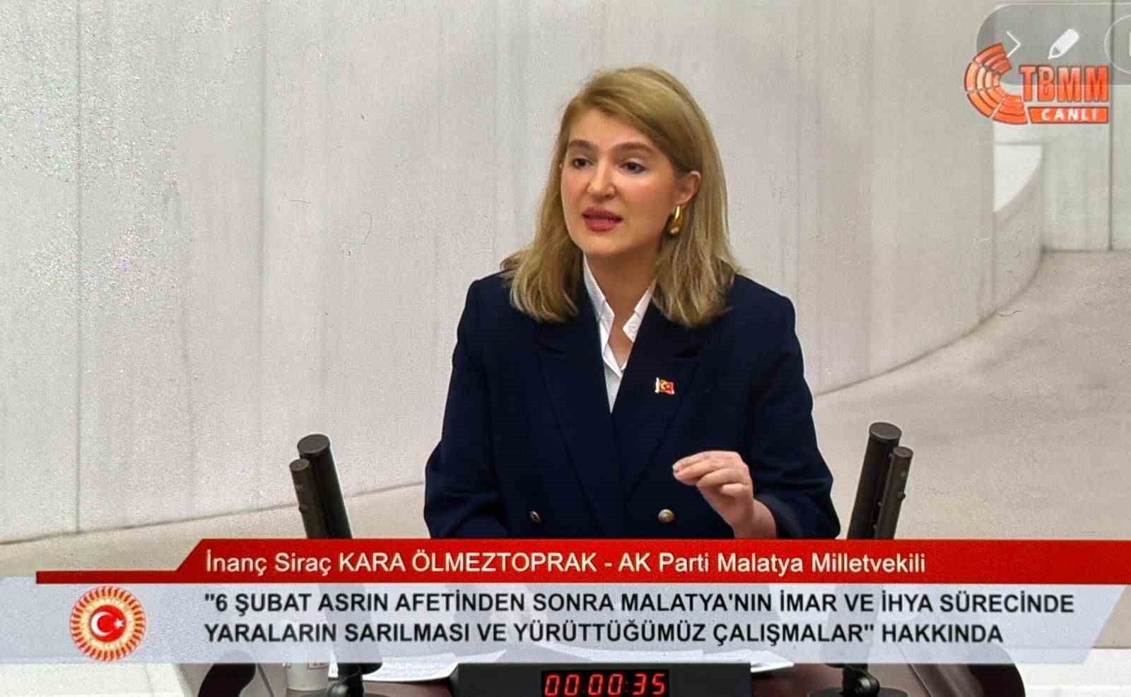 Ölmeztoprak TBMM Genel Kurulunda konuştu
