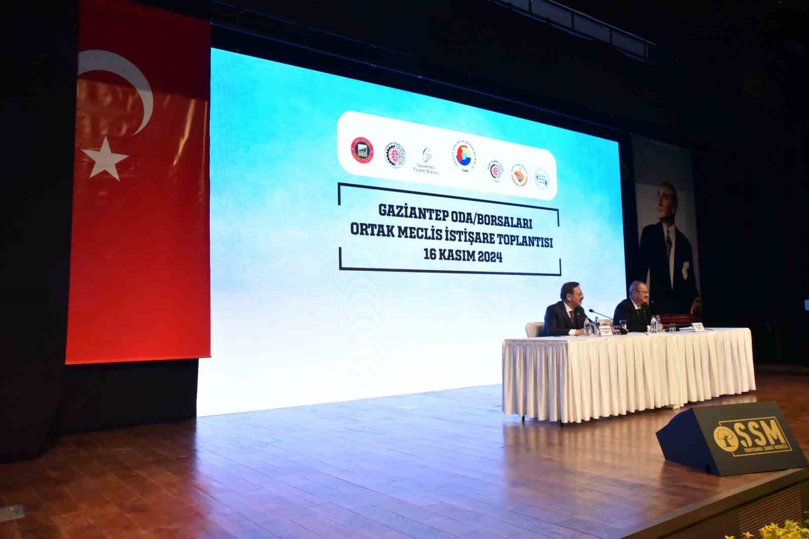 Gaziantep oda/borsaları ortak meclis ve istişare toplantısı gerçekleştirildi
