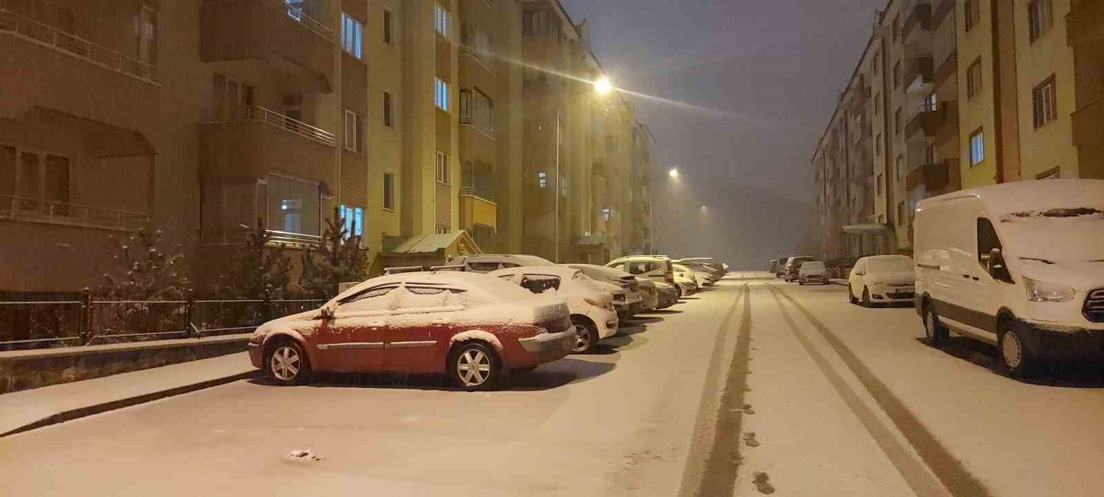 Erzurum’da kar yağışı etkili oluyor
