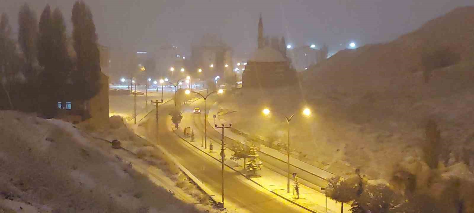 Erzurum’da kar yağışı etkili oluyor
