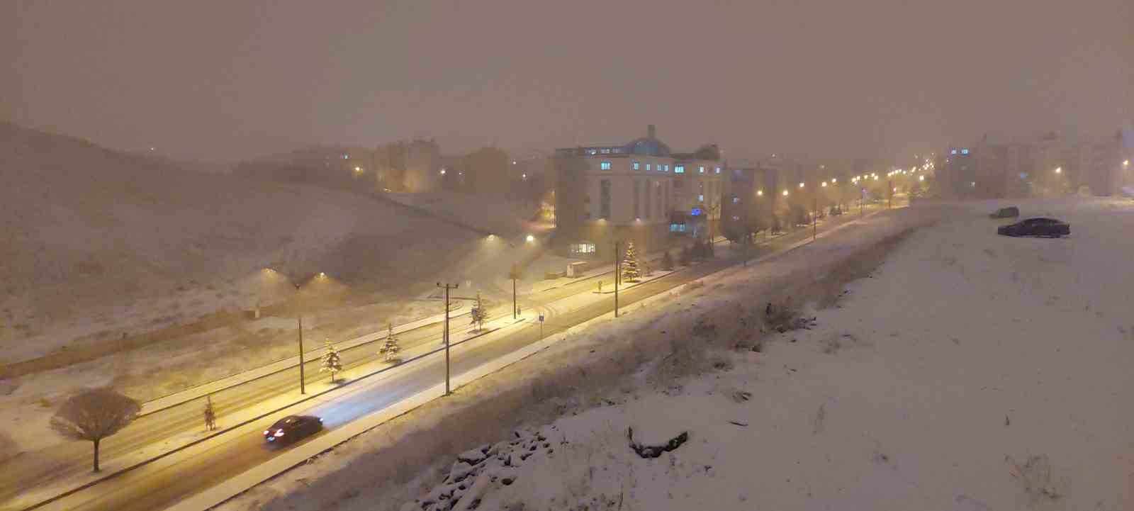 Erzurum’da kar yağışı etkili oluyor
