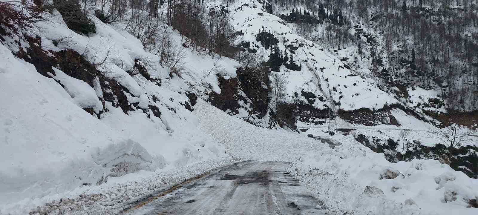 Artvin’de Macahel yolunda çığ meydana geldi, bölgedeki 6 köyle ulaşımı kesildi
