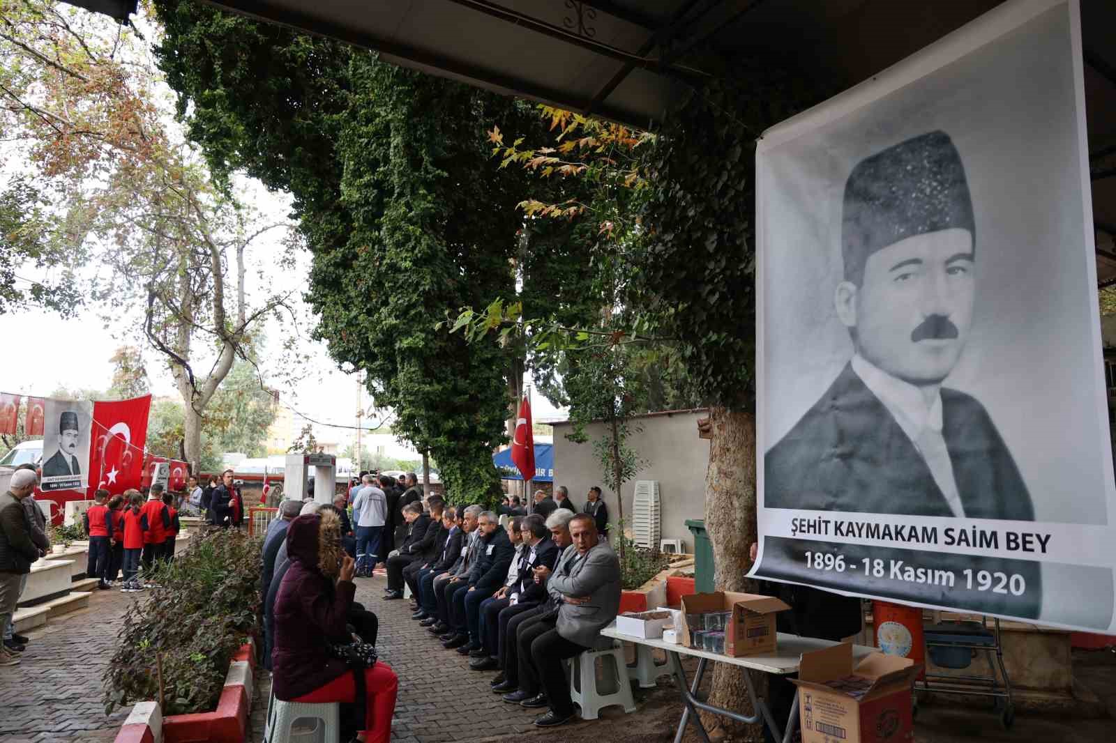 Milli mücadele kahramanı Saim Bey, şehadetinin 104. yılında kabri başında anıldı
