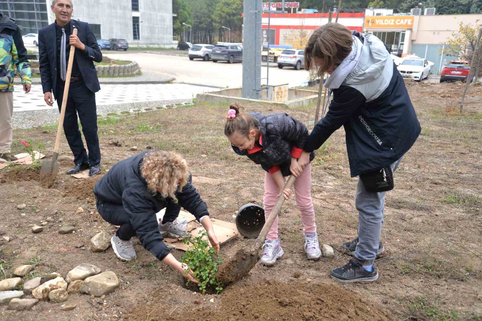 BUÜ’de ağaçlandırma çalışmaları devam ediyor
