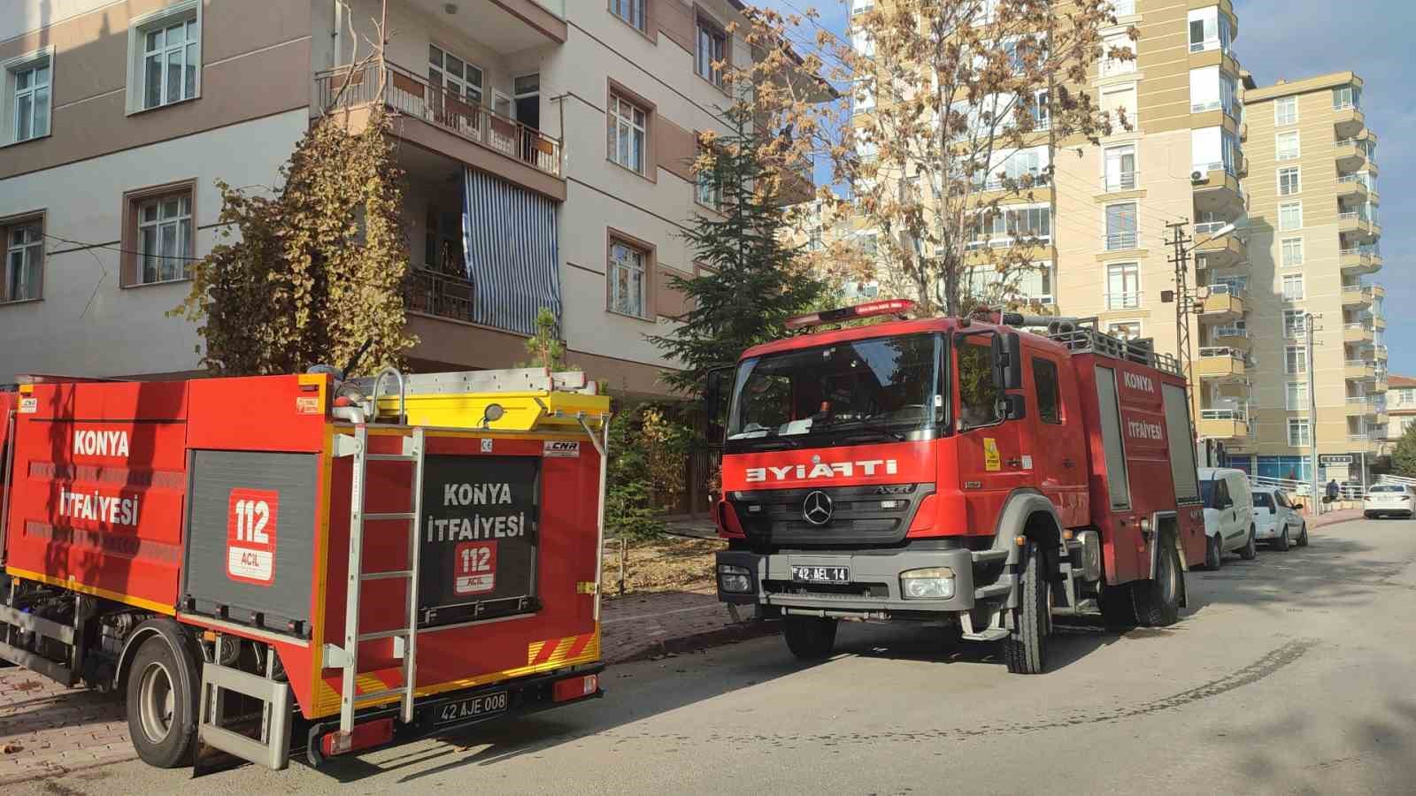 Konya’da apartmanın bodrumunda çıkan yangın paniğe neden oldu
