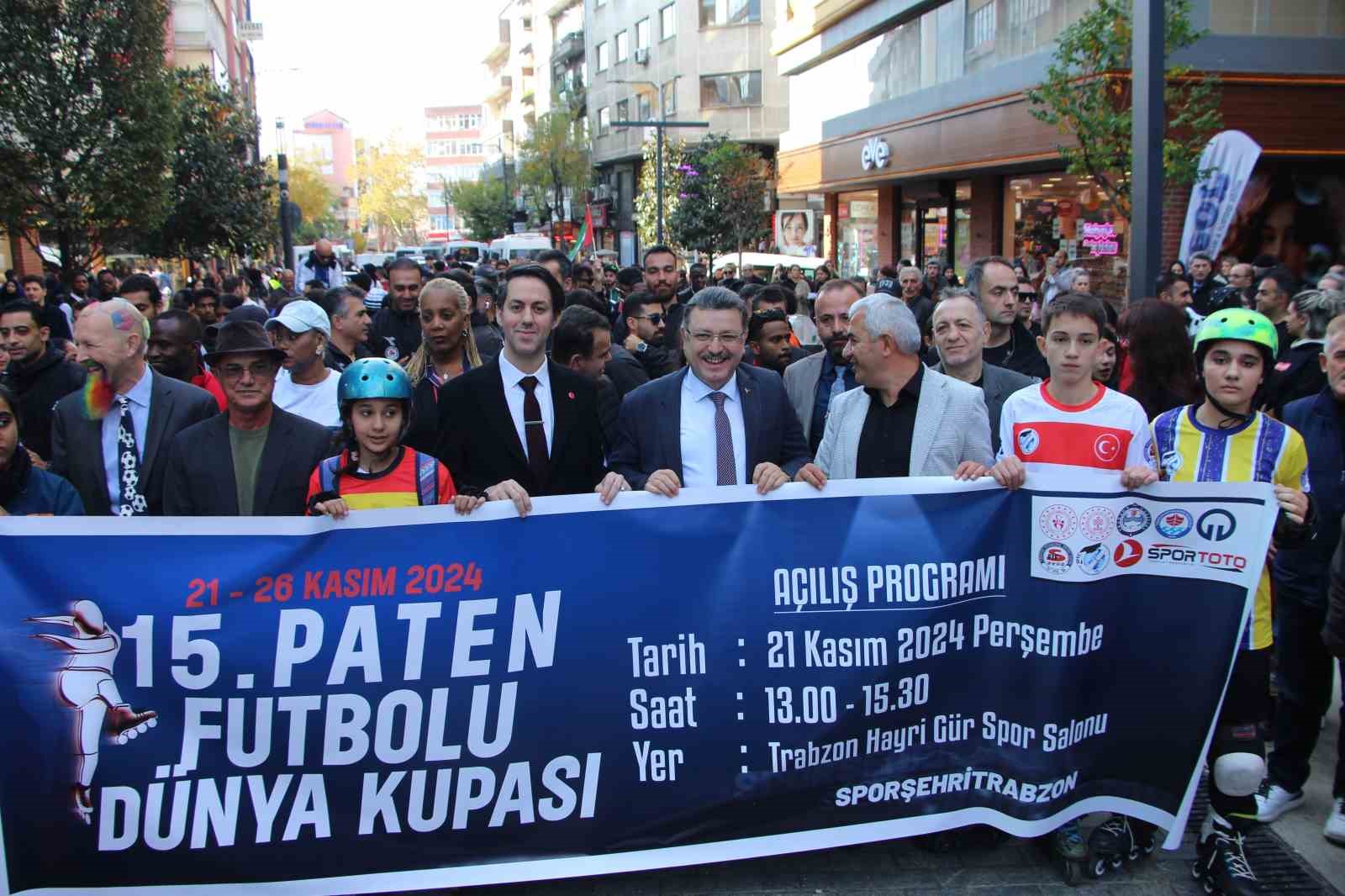 24 ülkenin paten sporcuları, Trabzon’da karnaval havası estirdi
