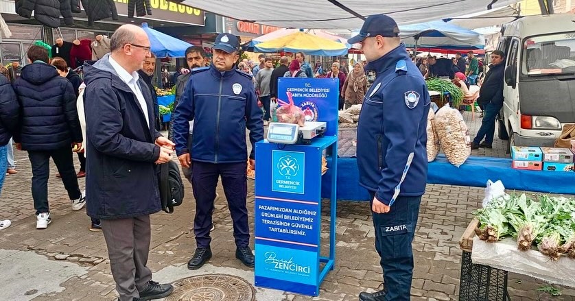 Germencik’te pazar yerlerinde tartı uygulaması başladı
