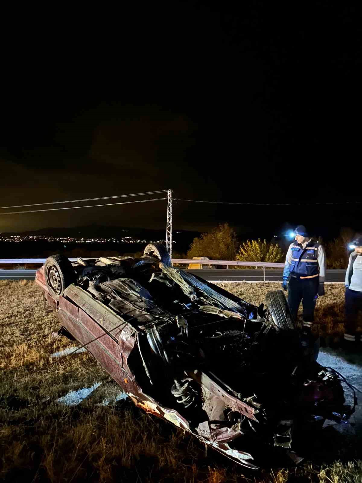 Elazığ’da otomobil takla attı: 1 ölü
