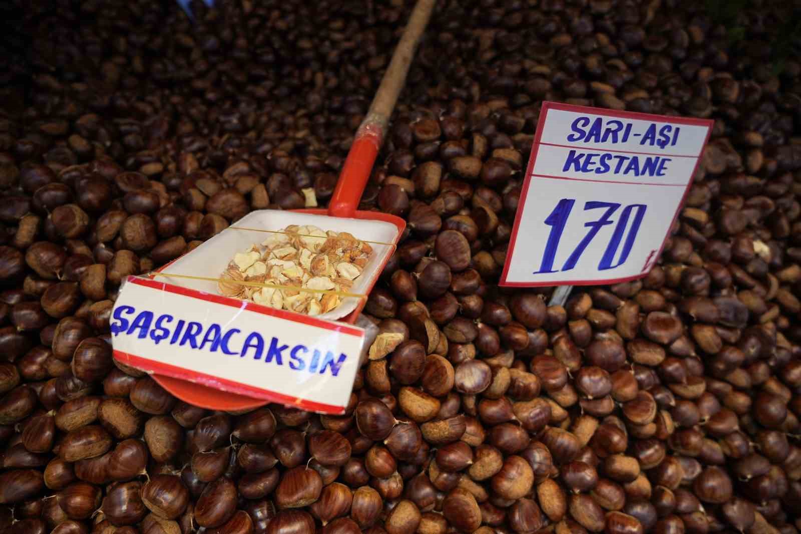 Pazarda Çin kestanesinin yerini yerli kestane aldı
