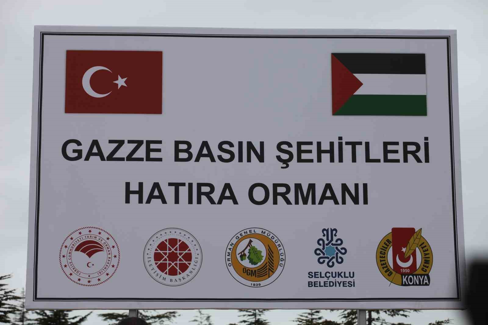 Konya’da, Gazze’deki basın şehitleri için hatıra ormanı kuruldu
