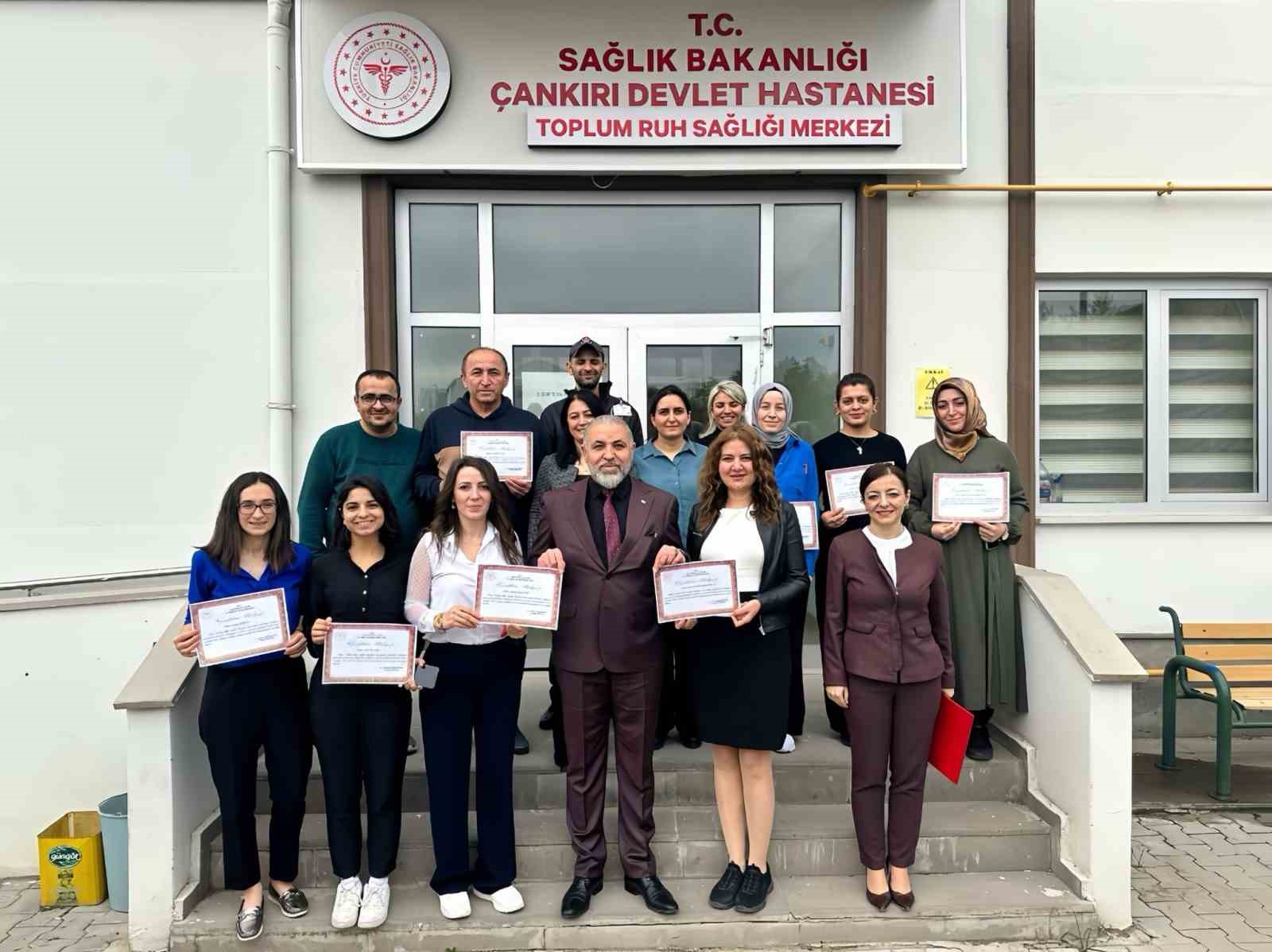 Başarılı sağlık çalışanlarına teşekkür belgesi
