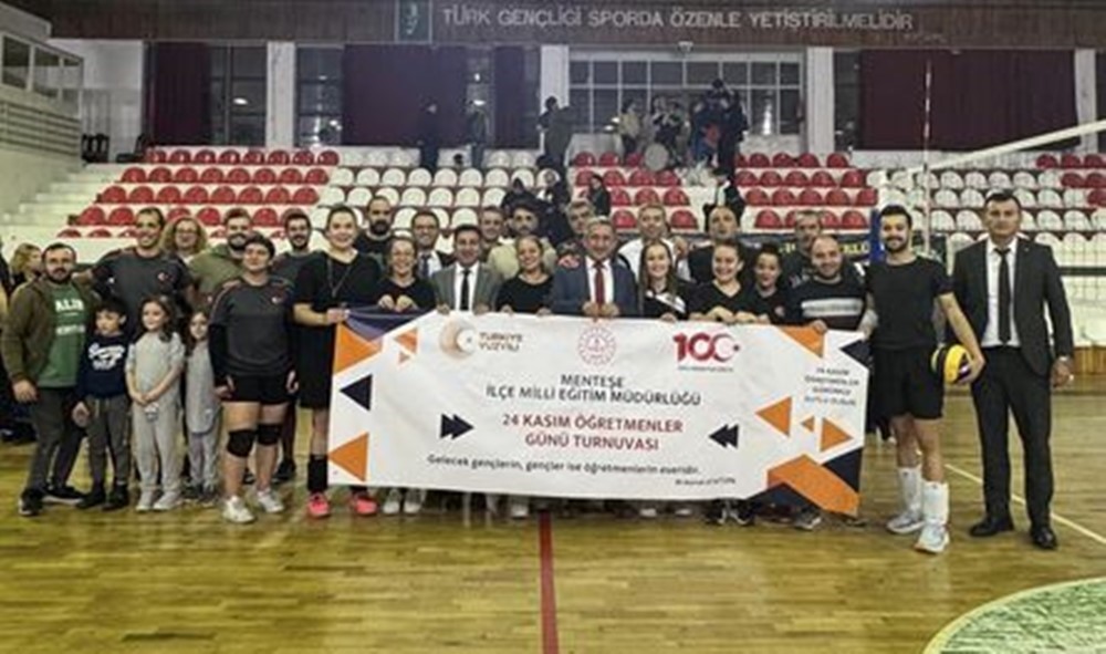 Öğretmenler Günü voleybol turnuvası şampiyonu Menteşe İlçe Milli Eğitim Müdürlüğü oldu
