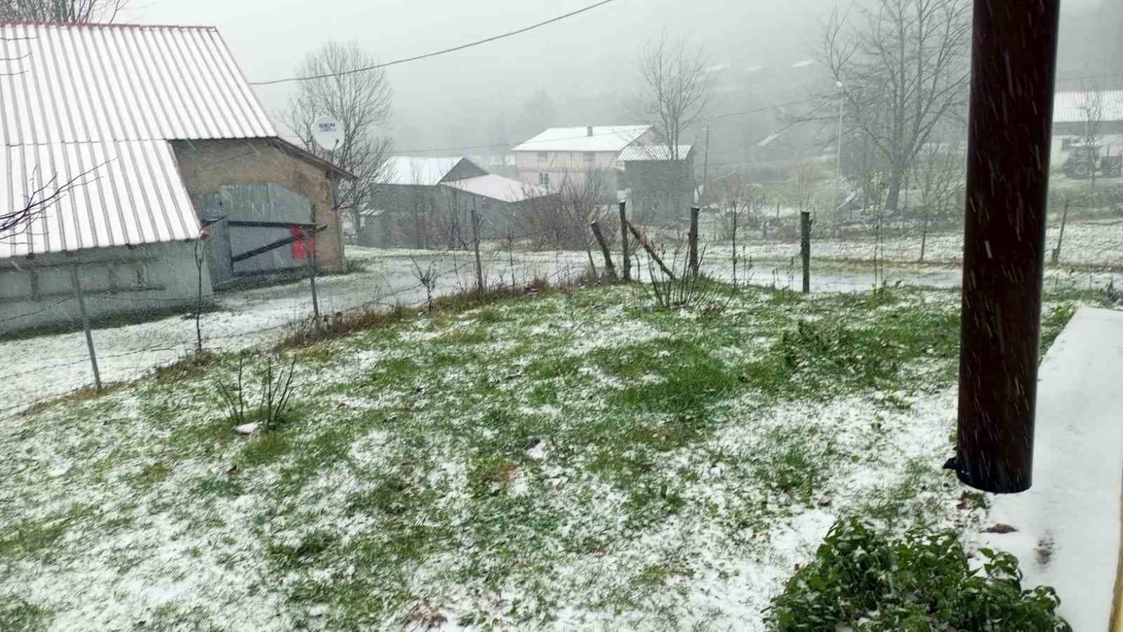 Sakarya’da yüksek kesimlerde kar yağışı başladı
