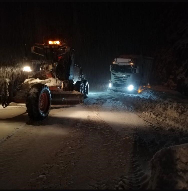 Antalya- Konya karayolunda kar yağışı durdu
