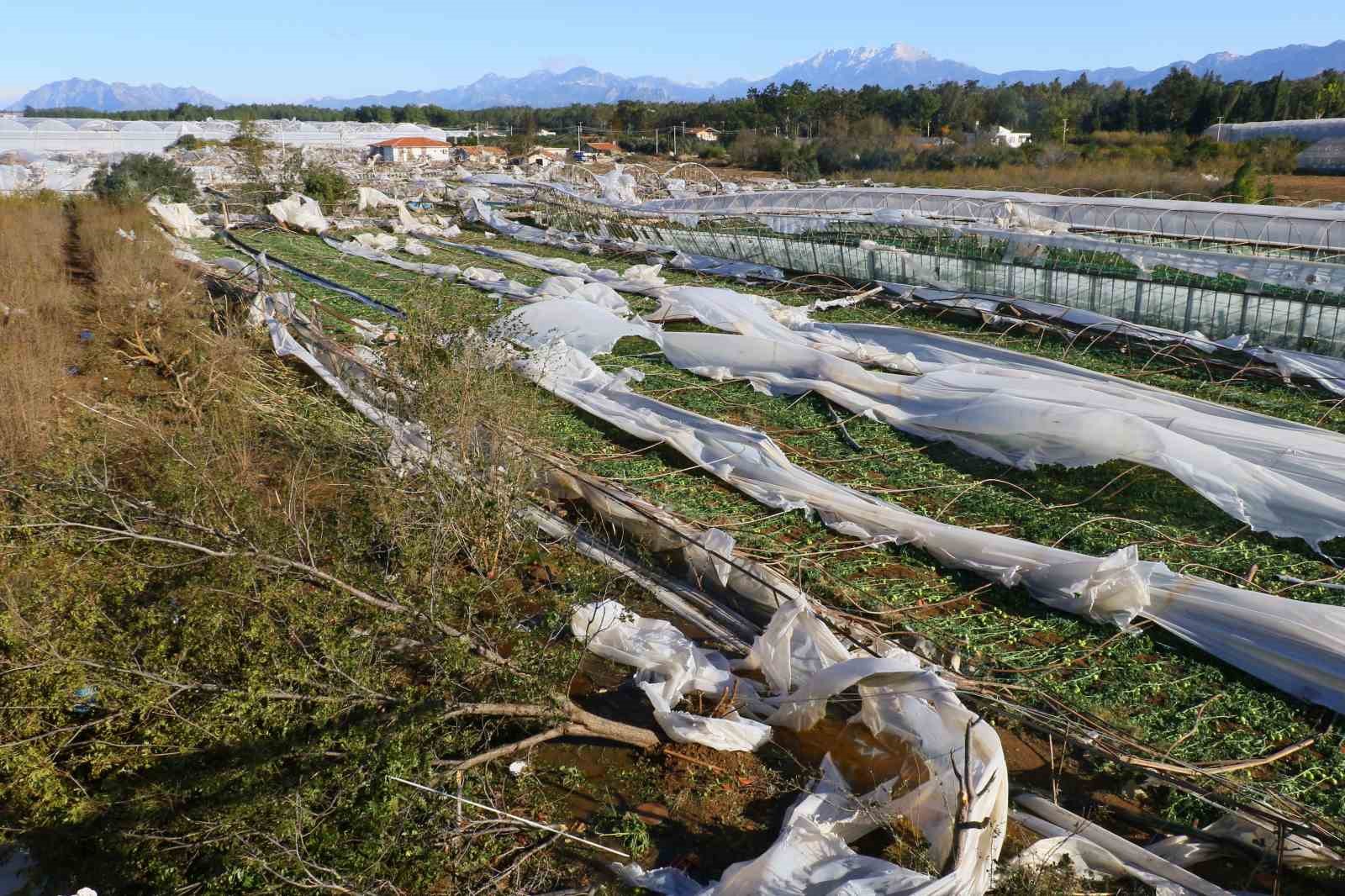 Hortumun verdiği zarar gün ağarınca ortaya çıktı
