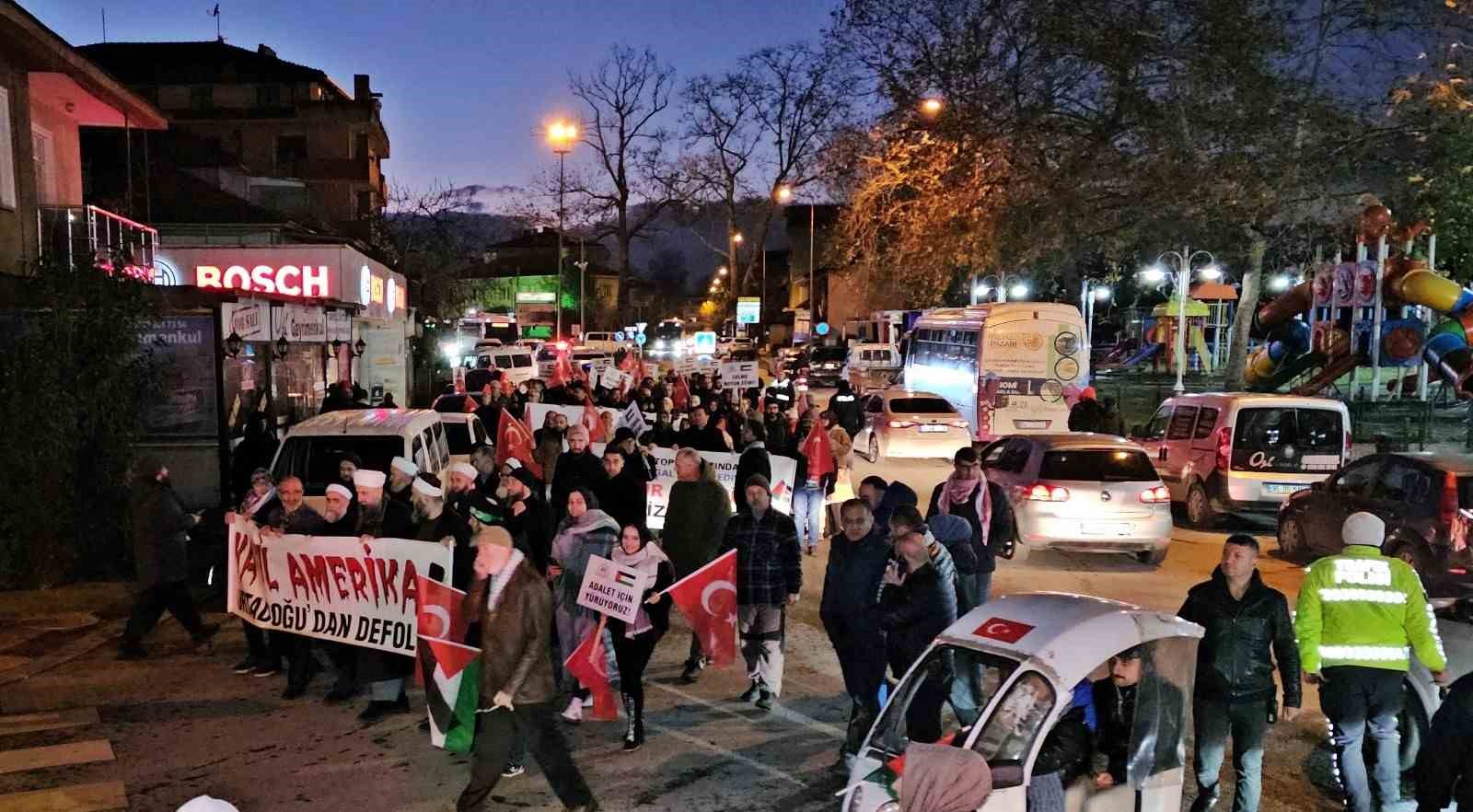 Sakarya’da Filistin’e destek yürüyüşü
