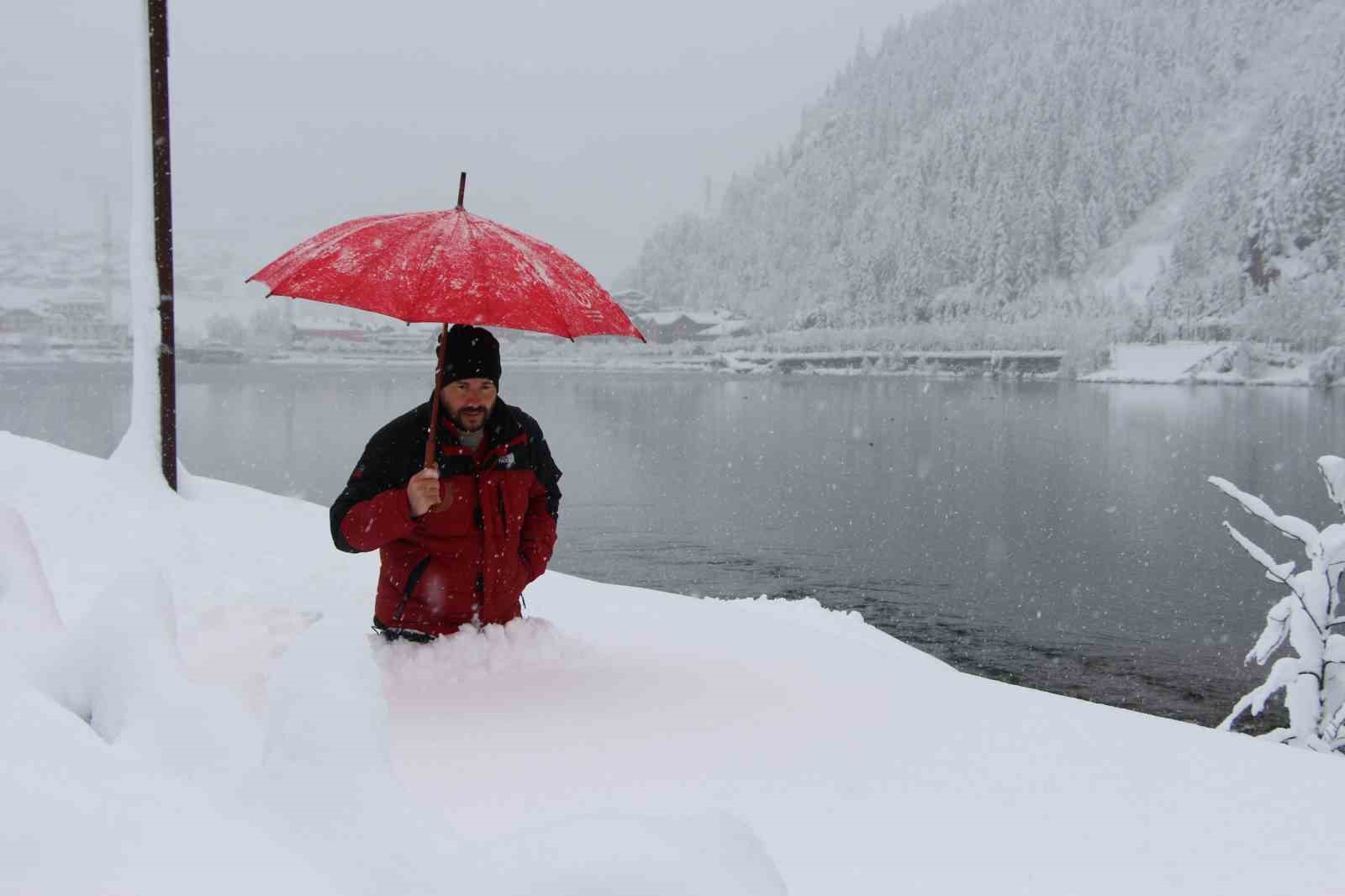 Uzungöl beyaz gelinliğini giydi
