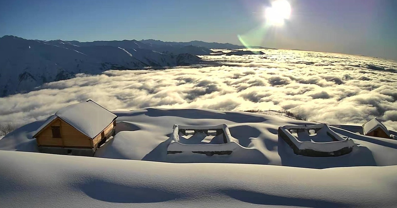 3 bin metre yükseklikteki Büyük Yayla’dan kar manzaraları
