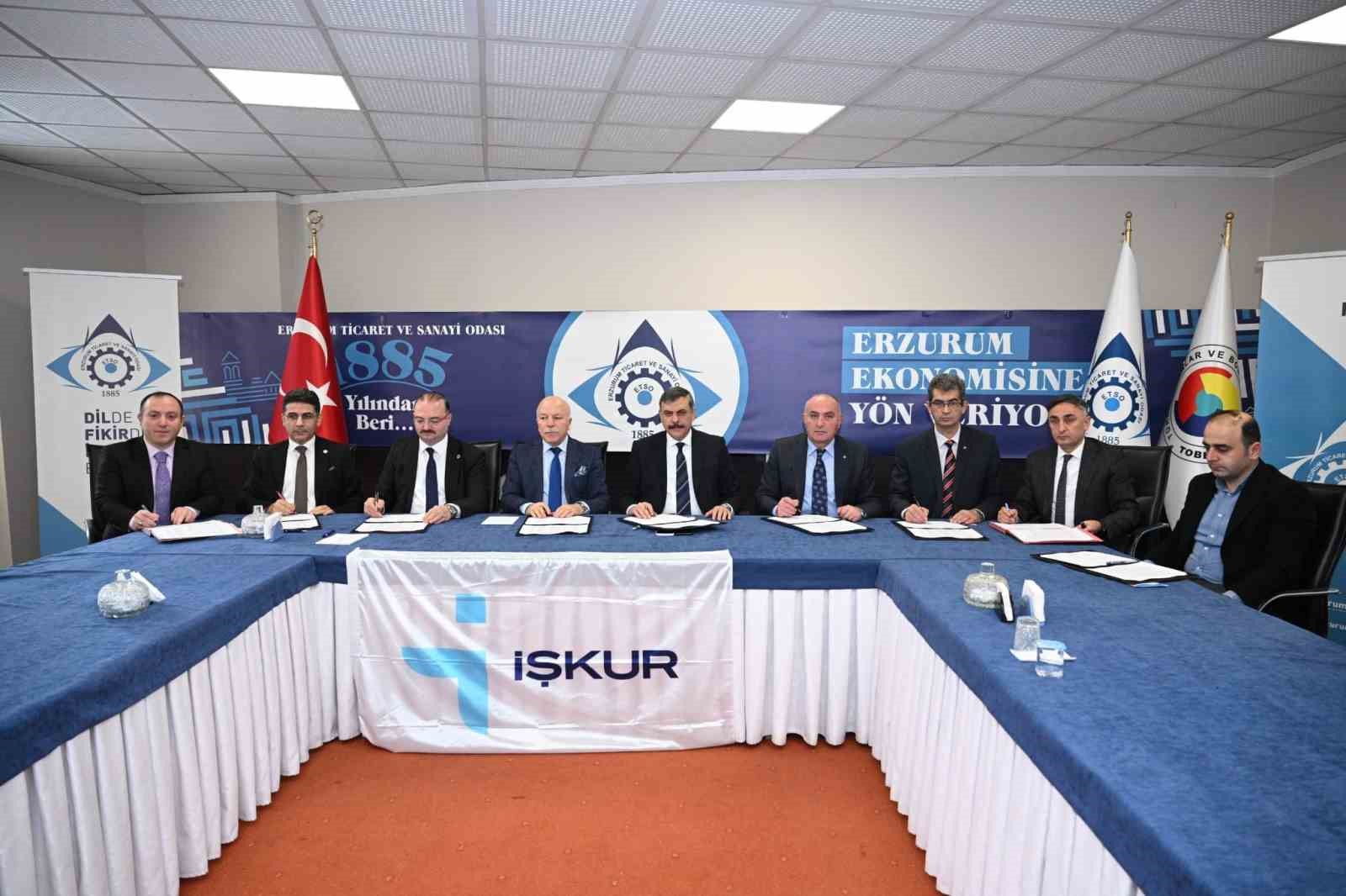 Erzurum’da nitelikli işgücü yetiştirme programı için işbirliği protokolü imzalandı
