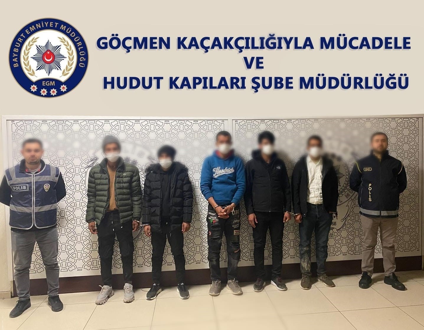 Bayburt’ta 11 düzensiz göçmenle birlikte 6 organizatör yakalandı
