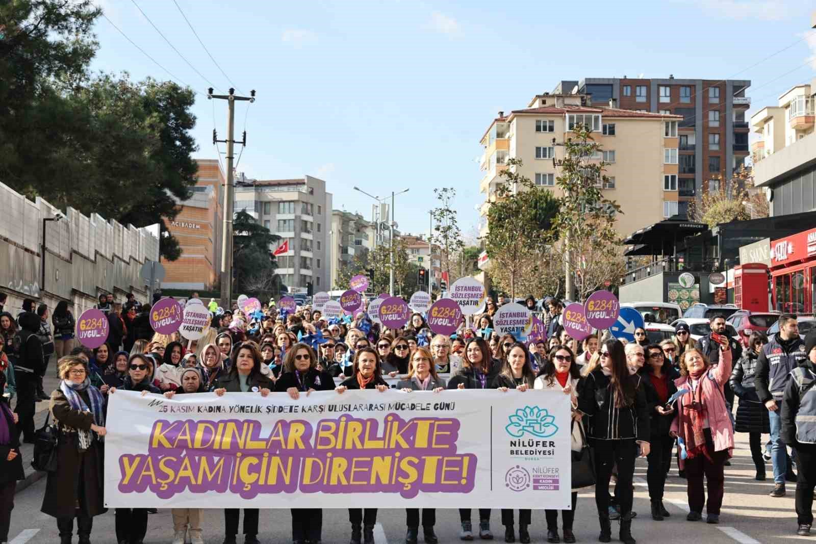 Nilüferli kadınlardan şiddete karşı tek ses
