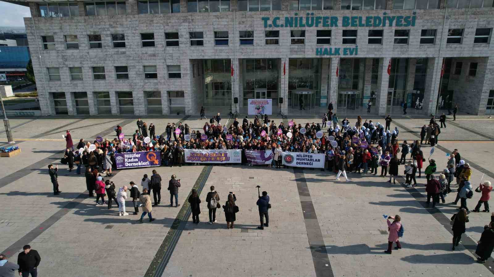 Nilüferli kadınlardan şiddete karşı tek ses
