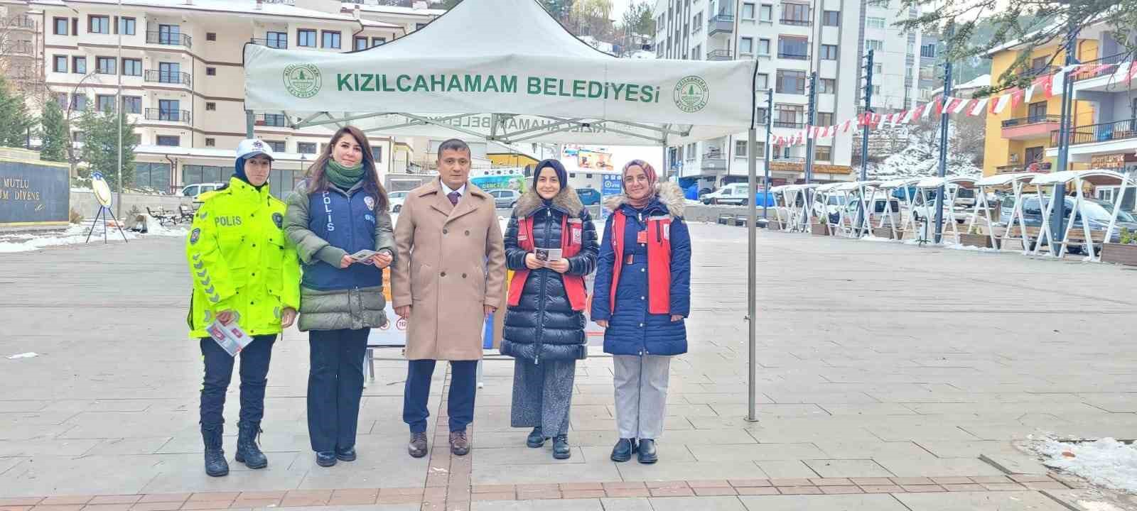 Kızılcahamam’da şiddete karşı bilinçlendirme çalışması yapıldı
