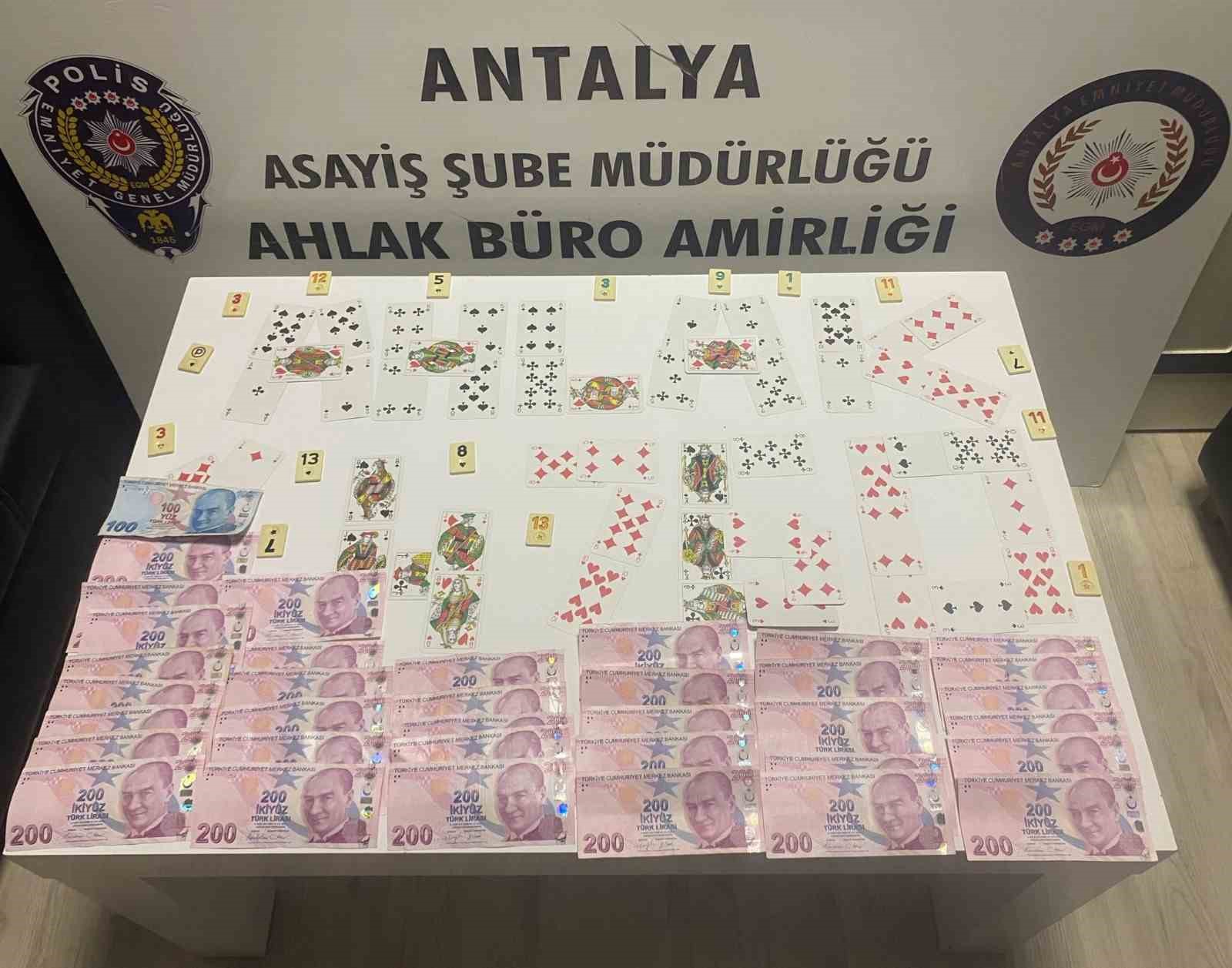 Antalya’da kumar ve tombala operasyonu: 85 şahsa adli ve idari işlem
