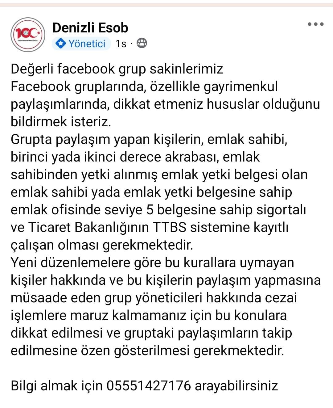 Sosyal medyada emlak ilanı paylaşan grup sahiplerine uyarı
