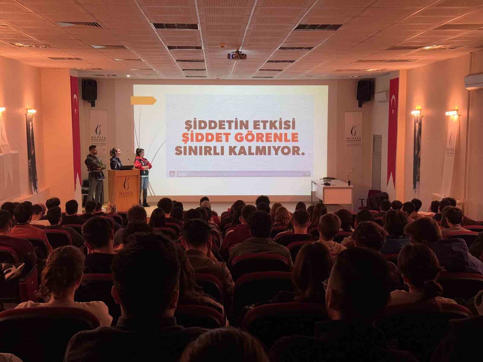 Turgutlu emniyetinden kadına yönelik şiddetle mücadele semineri
