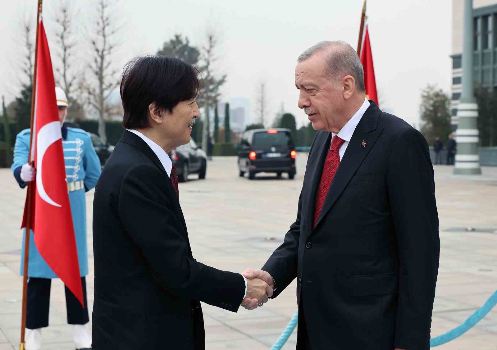 Cumhurbaşkanı Erdoğan, Japonya Veliaht Prensi Fumihito’yu kabul etti
